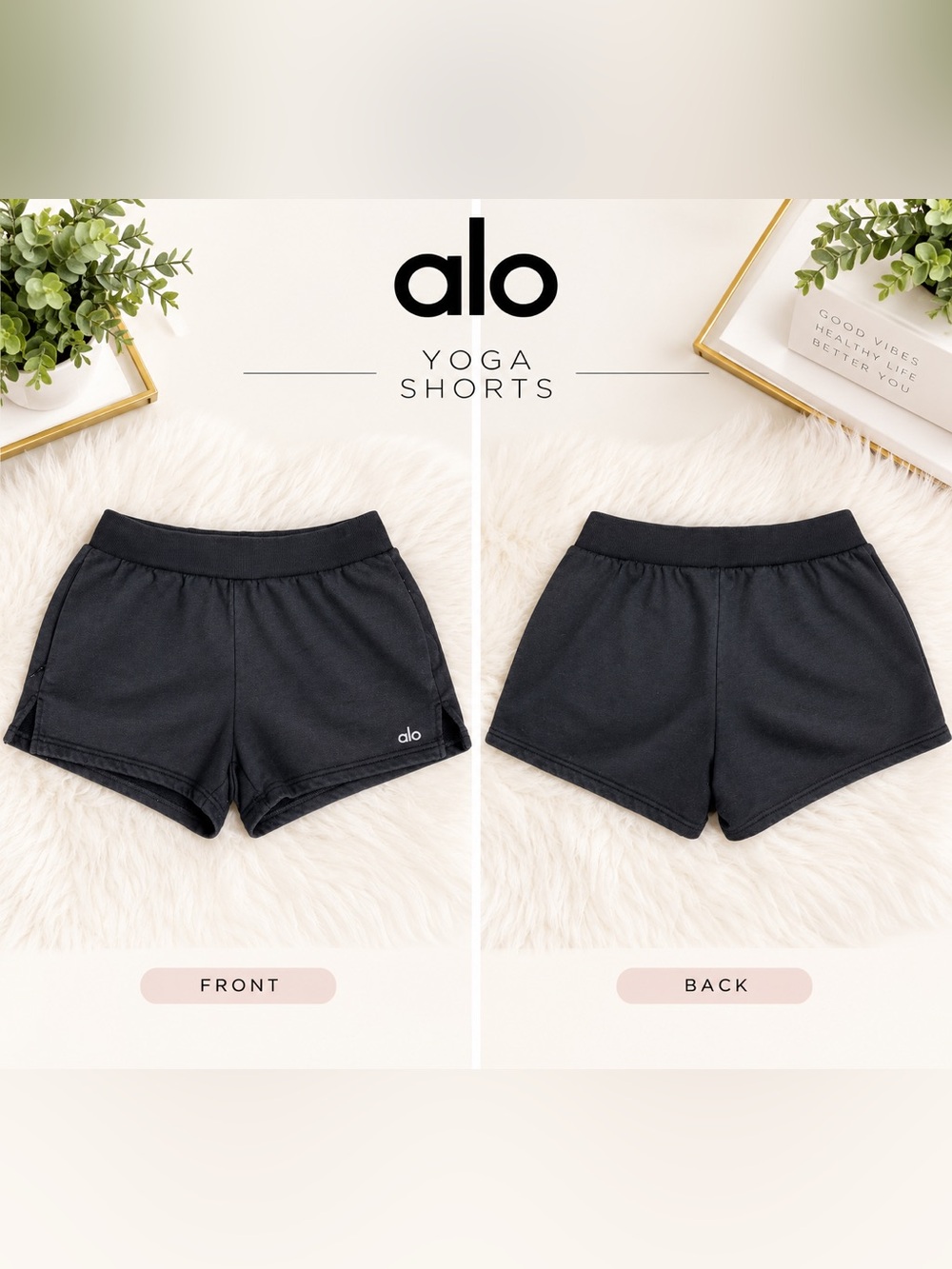 Alo Yoga Accolade Sweat Shorts in Black 🖤 (Estimated Size S - See Measurements 📏